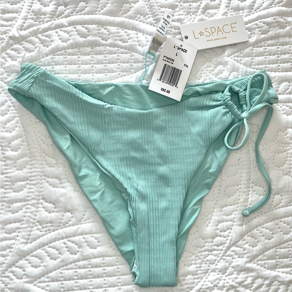 NWT L*Space Amal Classic Bikini Bottom in Pool Blue - Picture 3 of 3